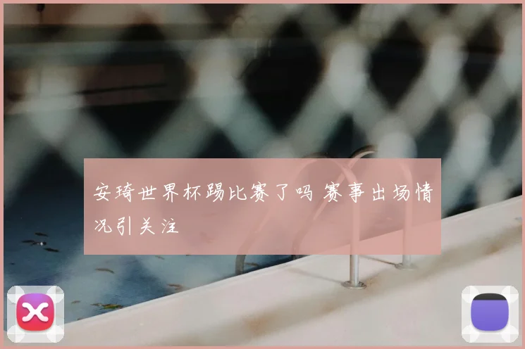 安琦世界杯踢比赛了吗 赛事出场情况引关注